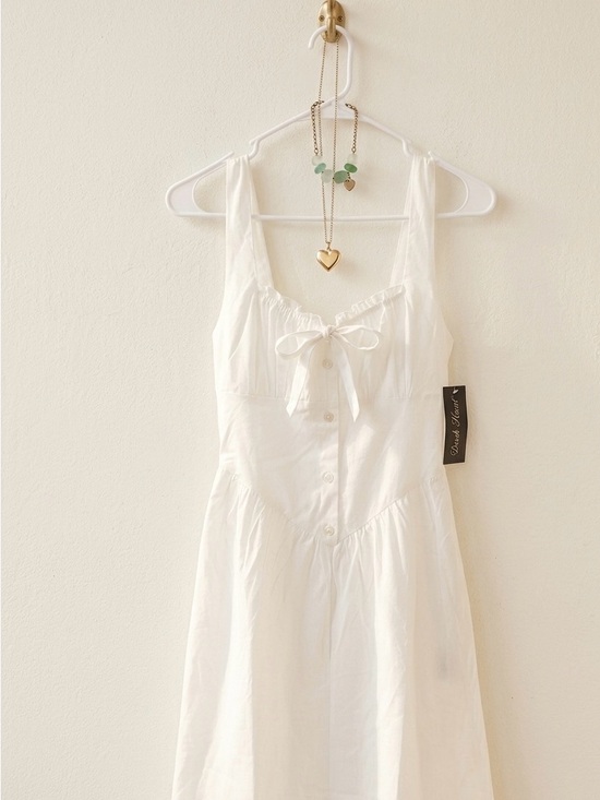 Derek heart Other - Derek Heart White Tie-Front Cotton Chemise